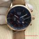 2018 Replica Tag Heuer Carrera Watch Rose Gold Black Chronograph Brown Leather (1)_th.jpg